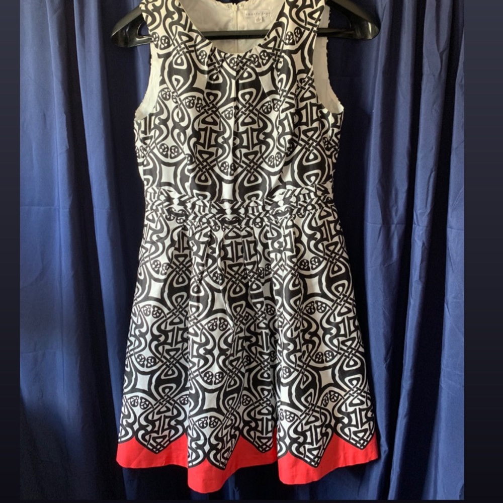 ⭐️SALE⭐️ Amanda Lane Geometric Fit and Flare Dress